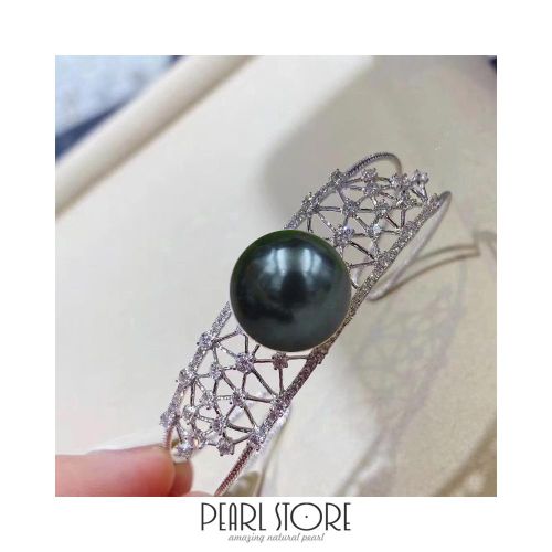 Роскошный серебряный браслет PearlStore BD0016-B1