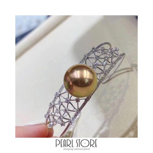 Роскошный серебряный браслет PearlStore BD0017-GL1