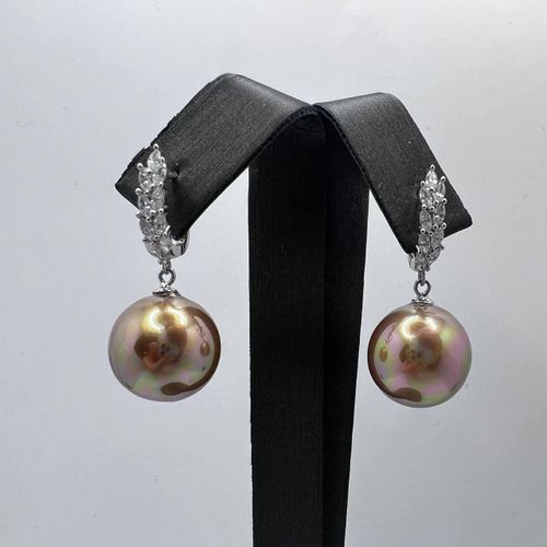 Серьги Pearl Pennysetum с золотым Shell Pearl PearlStore 5TH047-1-Gl1, купить недорого