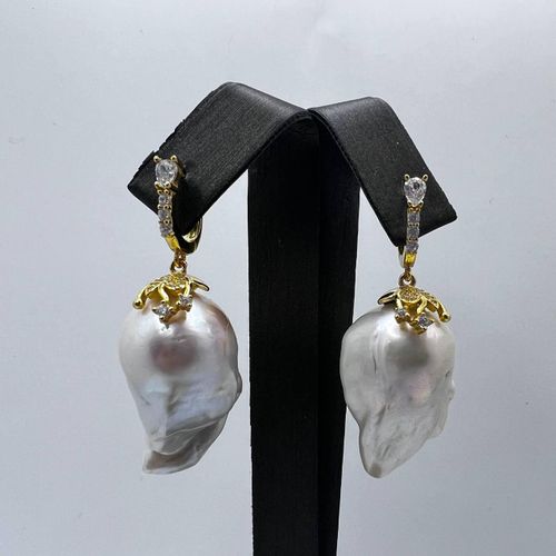 Chiroyli ziraklar Pearl Galanthus Paragonlar bilan-tilla Vermeil PearlStore 5TH054-W1, в Узбекистане