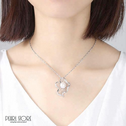 Роскошная подвеска Flowers с белым жемчугом PearlStore PGM0057-W1, купить недорого