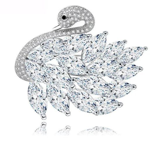 Брошь Princess Swan PearlStore PGM0340