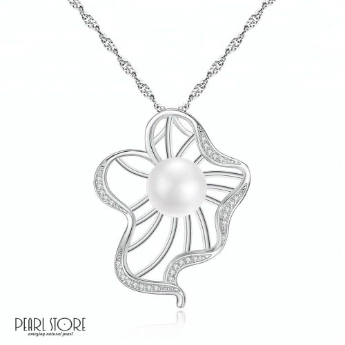 Роскошная подвеска Flowers с белым жемчугом PearlStore PGM0057-W1