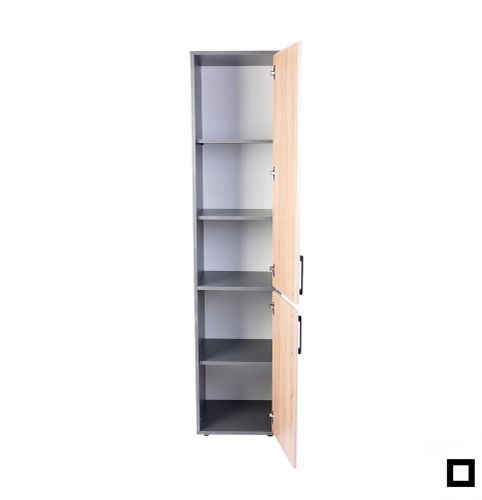 Книжный шкаф двух-уровневый Dafna Ластер+, Серый, купить недорого