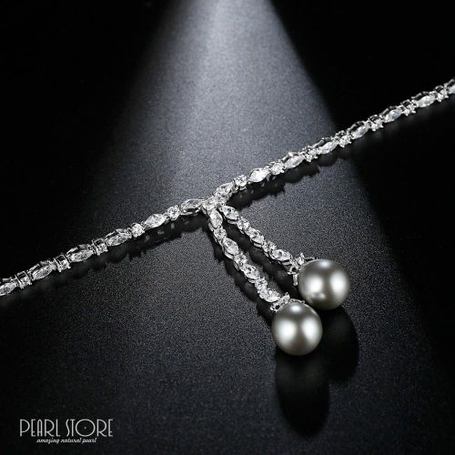 Колье Lasso с серебристым южноморским Shell Pearl PearlStore PGM0087, фото № 4