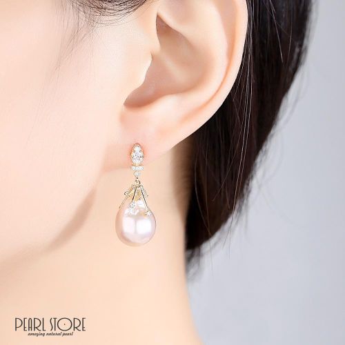 Шикарные серьги с розовым жемчугом PearlStore PGM0014-P1, в Узбекистане