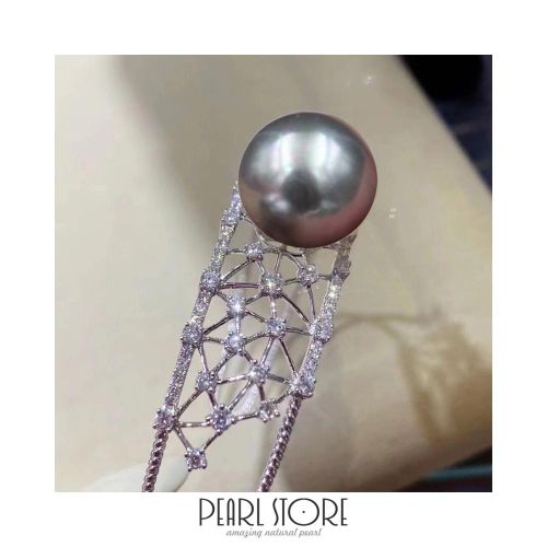 Роскошный серебряный браслет PearlStore BD0018-GR1, купить недорого