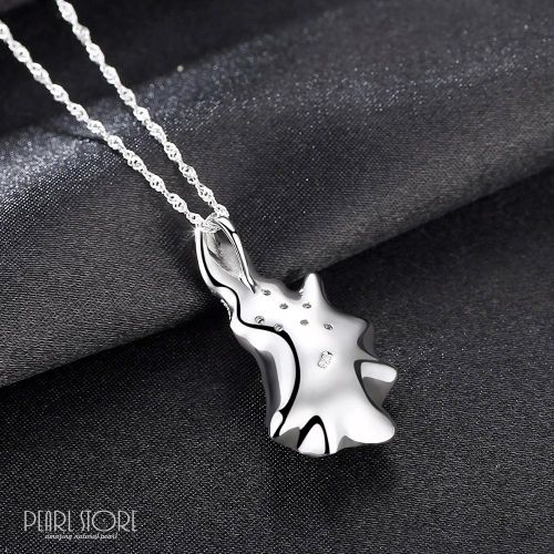 Подвеска Морской лист с черным жемчугом PearlStore PGM0051-B1, в Узбекистане