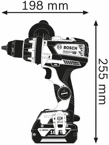 Аккумуляторный шуруповерт Bosch GSR 18V-110 C, GBA 2x5,0 Ah+GAL 18V-40, в Узбекистане