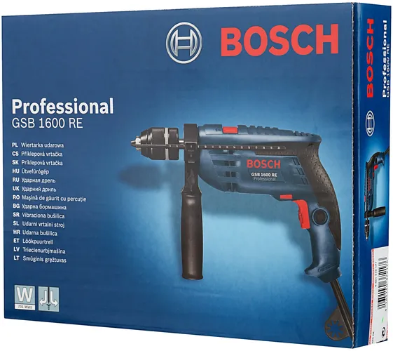 Дрель ударная сетевая Bosch GSB 1600 RE, в Узбекистане