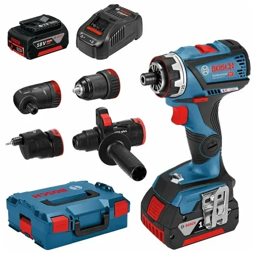 Дрель-шуруповерт Bosch GSR 18V-60 FC+2x5Ah+GFA18E LBoxx, в Узбекистане