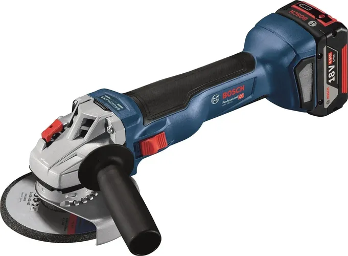 Аккумуляторная угловая шлифмашина Bosch GWS 18V-10, 2x5 Ah