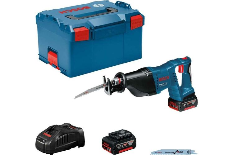 Аккумуляторная сабельная пила Bosch GSA 18 V-LI 2x5 Ah, в Узбекистане