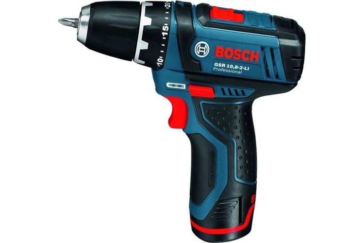 Аккумуляторная дрель-шуруповерт Bosch GSR 12V-15 2x2,0 Ah, купить недорого