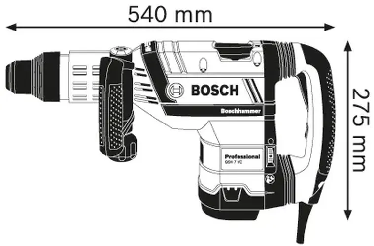 Отбойный молоток с патроном Bosch SDS MAX GSH 7 VC, купить недорого