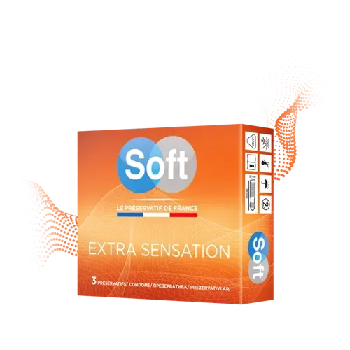 Prezervativlar Soft Extra Sensation, 3 dona