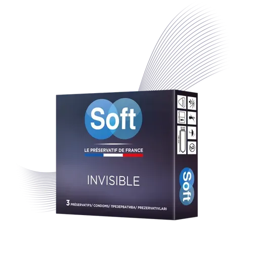 Prezervativlar Soft Invisible, 3 dona