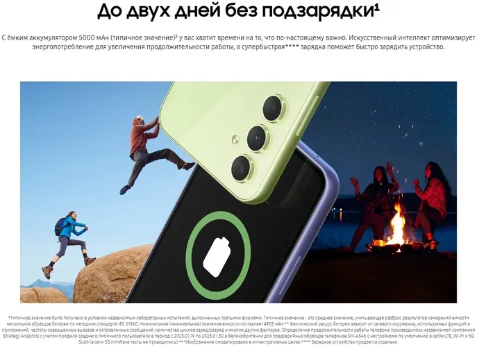 Смартфон Samsung Galaxy A54 5G, Lime, 8/256 GB, фото № 16