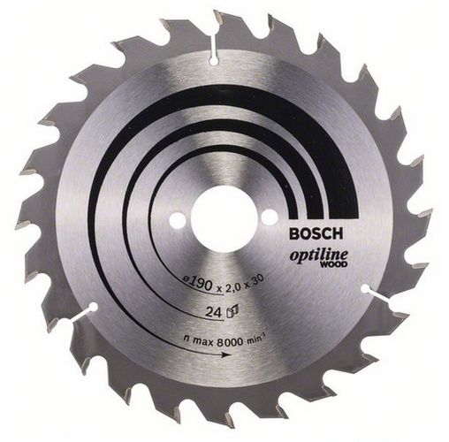 Пильный диск Bosch 190x30 - 24 T, 2.2 мм