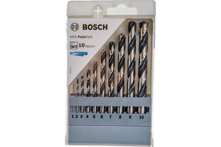 Набор сверл по металлу Bosch HSS PointTeQ, 10 шт