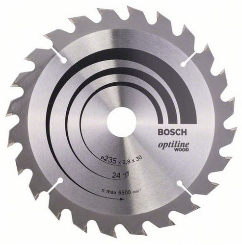 Диск циркулярный Bosch 235x30 Optiline, 24 T