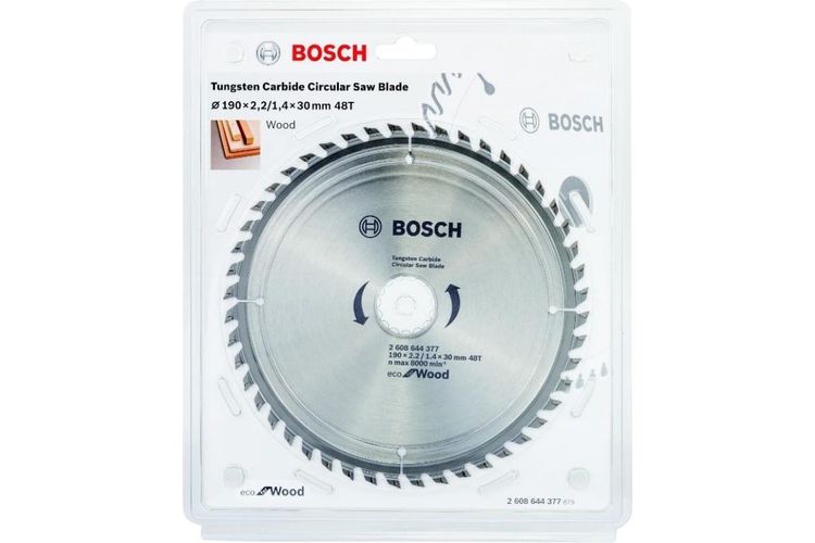 Диск циркулярный Bosch 190x30 Eco, 48 T, в Узбекистане