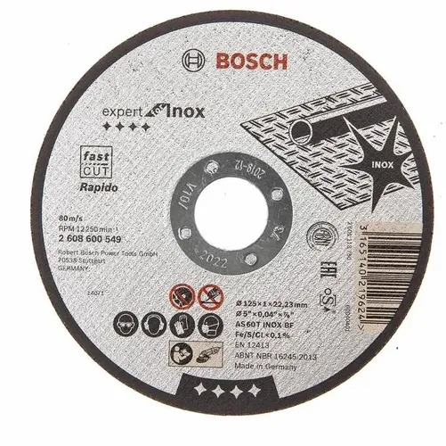 Отрезной диск Bosch Expert for Inoх, 125 х 1