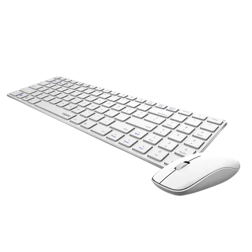 Комплект (мышь + клавиатура) Rapoo 9300M, Белый, в Узбекистане