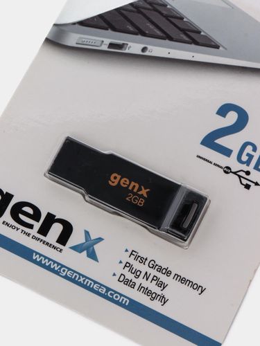 Fleshka Genx Usb 2 GB 2.0, Qora, в Узбекистане