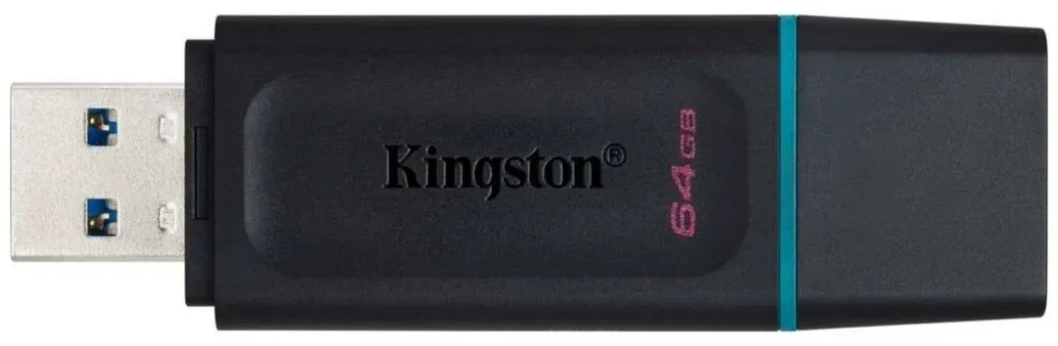 Fleshka Kingston DTX 64 GB, Qora-ko`k, фото
