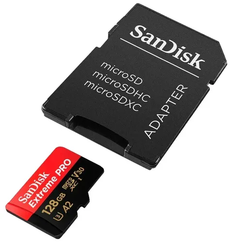 Fleshka SanDisk Extreme Pro 128 GB, Qora-qizil