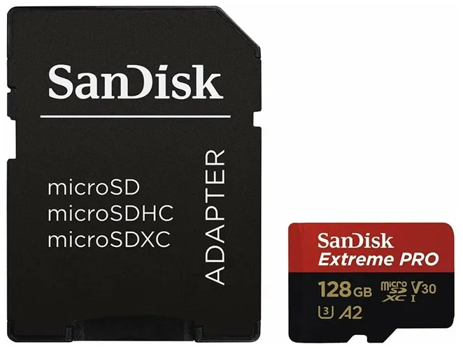 Fleshka SanDisk Extreme Pro 128 GB, Qora-qizil, 40100000 UZS