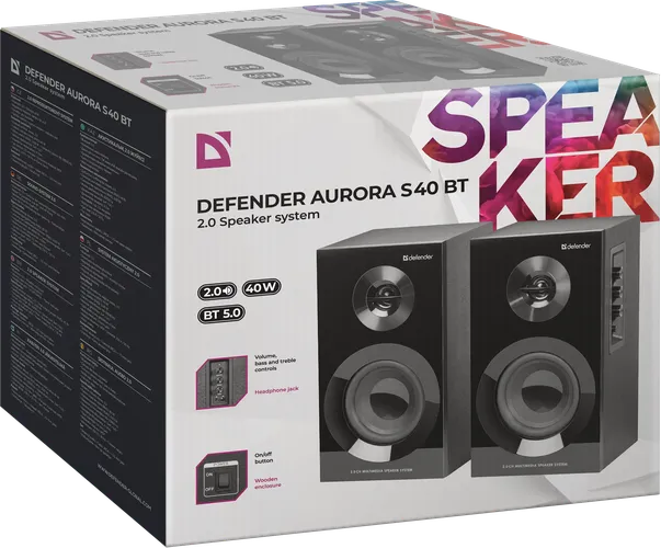 Акустическая система DEFENDER AURORA S40 BT, Черный, фото