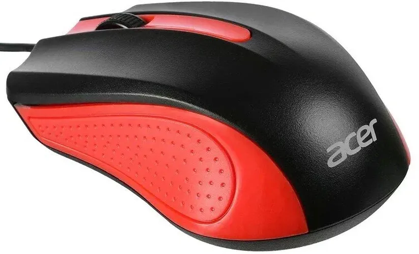 Мышь Acer OMW012, Черно-красный, купить недорого