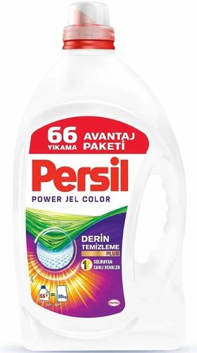 Rangli matolarni yuvish uchun suyuq yuvish vositasi Persil Power Jel Color Derin Temizleme, 4 l