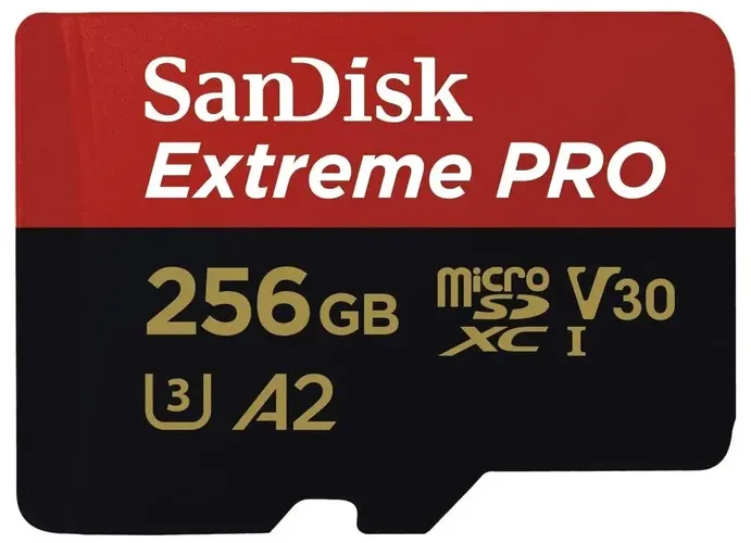 Fleshka SanDisk Extreme Pro 256 GB, Qora-qizil