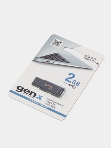 Флешка Genx Usb 2 GB 2.0, Черный, купить недорого