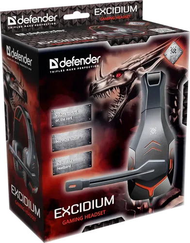 Игровые наушники DEFENDER Excidium, Черный, фото № 4