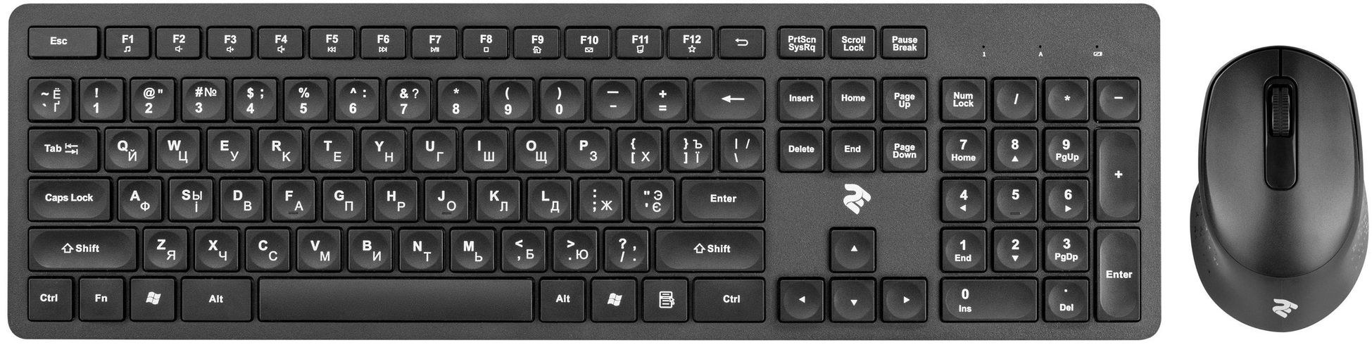 Комплект (мышь + клавиатура) 2E MK420, Черный