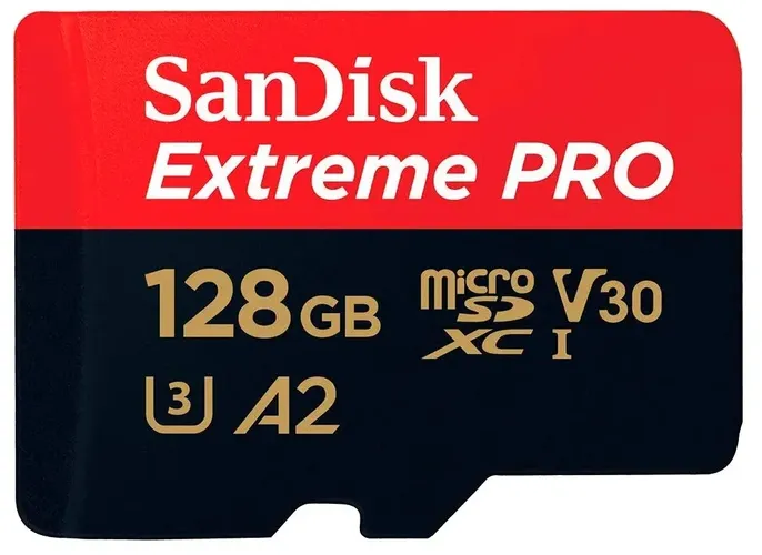 Fleshka SanDisk Extreme Pro 128 GB, Qora-qizil, купить недорого