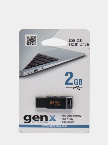 Флешка Genx Usb 2 GB 2.0, Черный