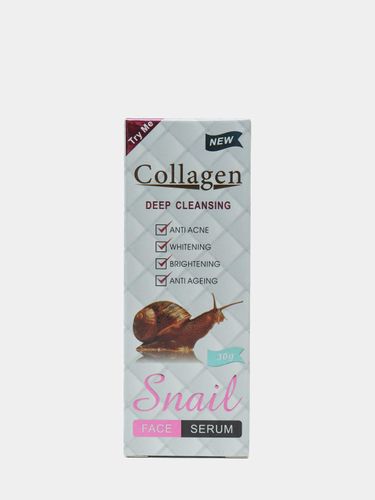 Увлажняющая питательная сыворотка для лица Collagen с улиточным экстрактом муцином, 30 мл, в Узбекистане