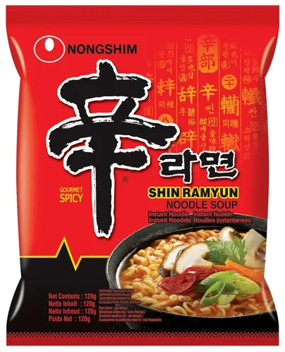 Nongshim Shin Ramen tez tayyorlanadigan ugra, 120 g