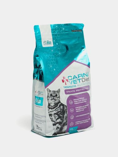 Mushuklar uchun dorivor yem MAYA FAMILY CarniVetDiet struvite protection, 1.5 kg, O'zbekistonda