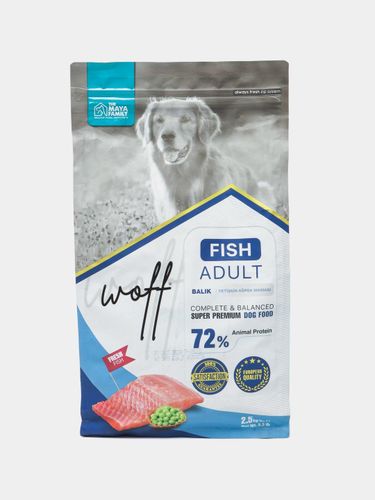 Cухой корм для собак с рыбой MAYA FAMILY Woff fish dog, 2.5 кг