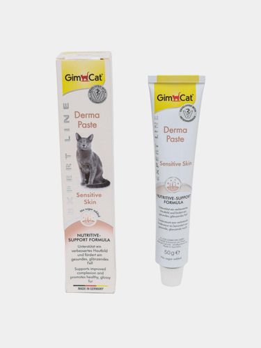 Паста для кожи и шерсти для кошек Gimcat Derma Paste Sensitive Skin, 50 гр