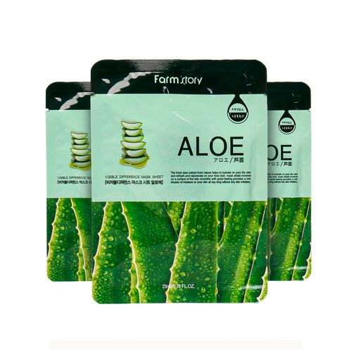 Маска тканевая для лица Farmstay Aloe, 3 шт
