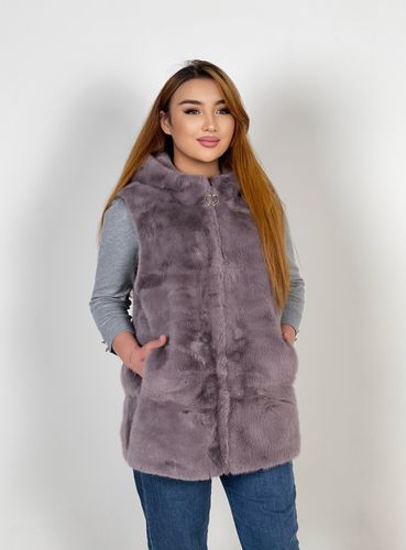 Пальто без рукавов Azaly 501-A, Фиолетовый