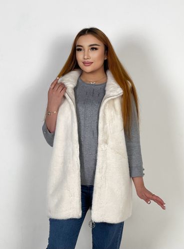 Пальто без рукавов Azaly 501-A, Белый