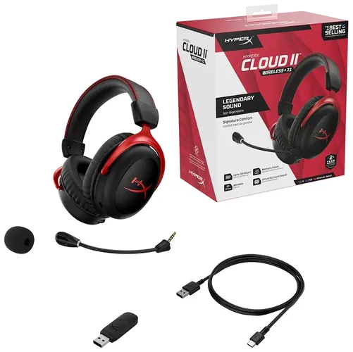 Simsiz naushniklar HyperX Cloud III Wireless, qizil, купить недорого